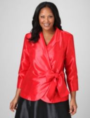 Shantung Side-Wrap Shirt