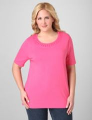 Looped Scoopneck Top