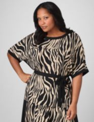 Zebra Stripe Belted Top