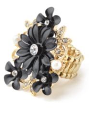 Golden Night Flower Ring