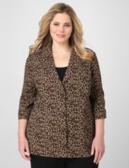 Distinct Leopard Jacket by Catherines