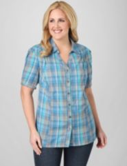 Breezy Plaid Pintuck Shirt