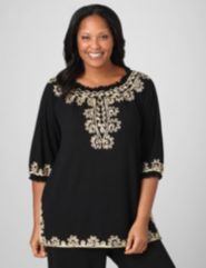 Soutache Peasant Top