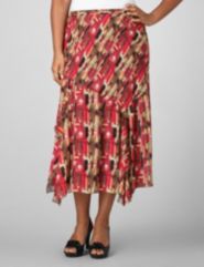 Abstract Chiffon Skirt