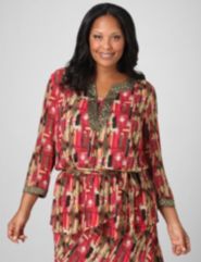 Abstract Chiffon Tunic