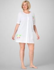 Flamingo Embroidered Cover-Up