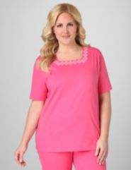 Greek Key Embroidered Top