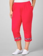 Folklore Embroidered Capri