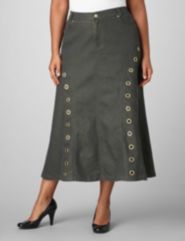 Glitter Denim Skirt