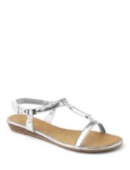 Metallic T-Strap Sandal by Catherines