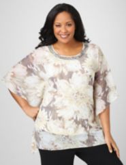 Natural Florals Poncho