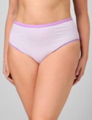Pinstripes Cotton Hi-Cut Panty by Catherines