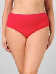 Pindot Cotton Hi-Cut Panty by Catherines