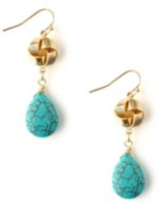 Knotted Turquoise Stone Earrings