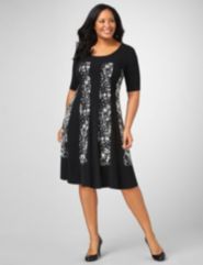 Animal Paneled Dress