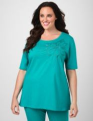Rhinestone Floral Tee
