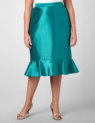 Smooth Shantung Skirt by Added Dimensions