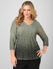 Eyelash Ombre Sequins Top