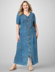 Denim Floral Dress