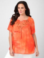 Tie-Dye Flowing Top by Catherines