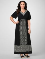 Framed Border Dress by Catherines