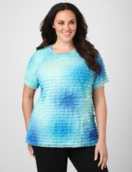 Blue Skies Eyelash Top by Catherines