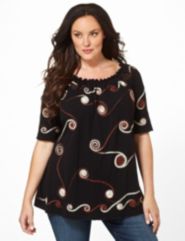 Swirl Soutache Top by Catherines