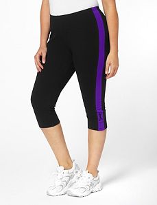 Side Stripe Capris by A BIG ATTITUDE