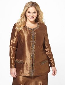 Silky Jeweled Jacket