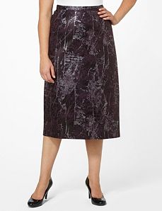 Snake Sheen Skirt