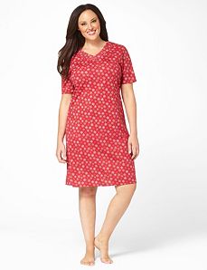 Snowflake V-Neck Sleepshirt