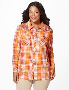 Foliage Embroidery Shirt