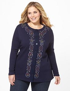 Fleece Ornament Cardigan