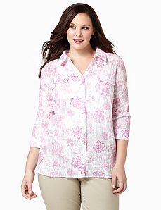 Sheer Stencil Blouse