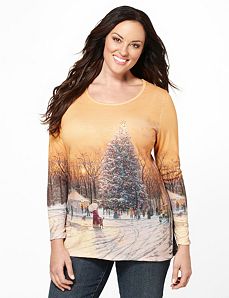Thomas Kinkade&trade; Town Square Christmas Top
