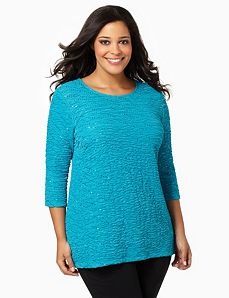 Sequin Pucker Top