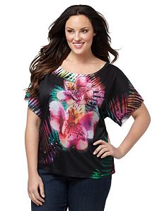 Ultraviolet Floral Top