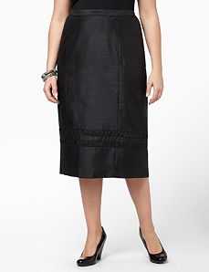 Shantung Ruffle Skirt