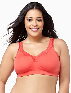Serenada&reg; No-Wire Cotton Comfort Bra