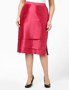 Polished Shantung Skirt