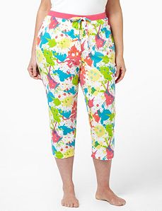 Paint Splatter Sleep Capri
