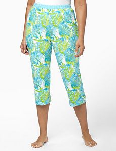 Eyelet Palm Sleep Capri