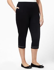 Silver Stripe Capri