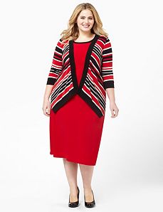Bold Stripes Jacket Dress