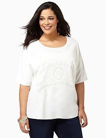 Eyelet Poncho