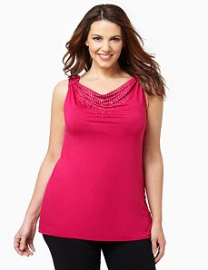 Glimmer Draped Tank
