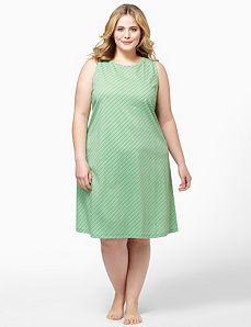 Twisted Stripe Sleeveless Sleepshirt