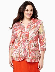 Palm Tree Linen Jacket