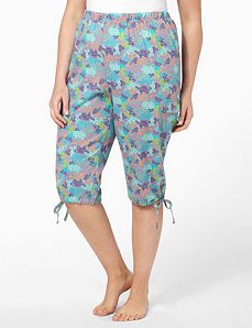 Floral Cargo Sleep Capri