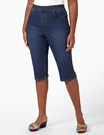 Timeless Fit Denim Capri